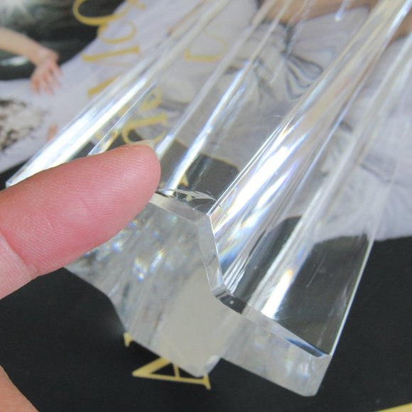 VINTAGE Glass Clear Crystal Lead Candlestick Holder Art Deco Collectable MCM - Picture 6 of 13